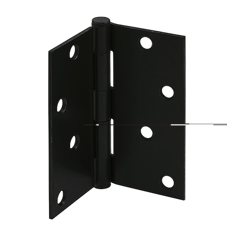 Prime-Line Door Hinge Residential Smooth Pivot, 4 in. x 4 in. with Square Corners, Matte Black 3 Pack U 1150383